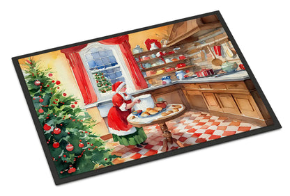 Cookies with Santa Claus Mrs. Claus Doormat