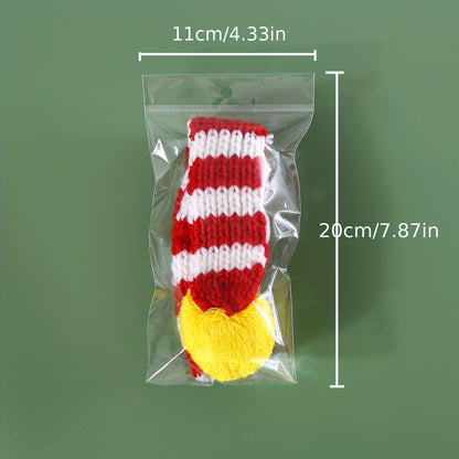 1pc Cozy Winter Knit Scarf Bib - Bandanas for Large Dogs - Striped Collar, Warm, Pet New Year and Christmas Accessories