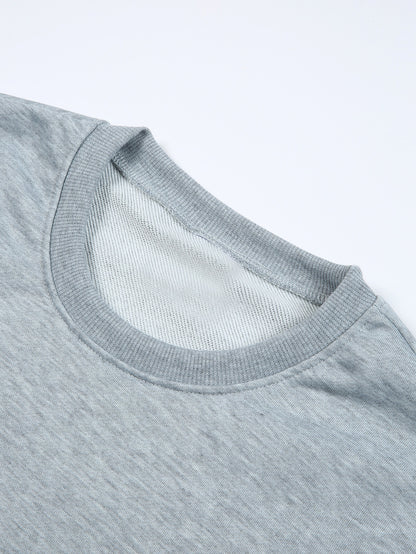 Men's Christmas Santa Claus & Reindeer Print Sweater, Oversized Round Neck Casual Pullover, 'Merry Christmas' Lettering Loose Fit Winter Warmth, Machine Washable Holiday Party Outfit, Christmas Clothes Festive Clothing