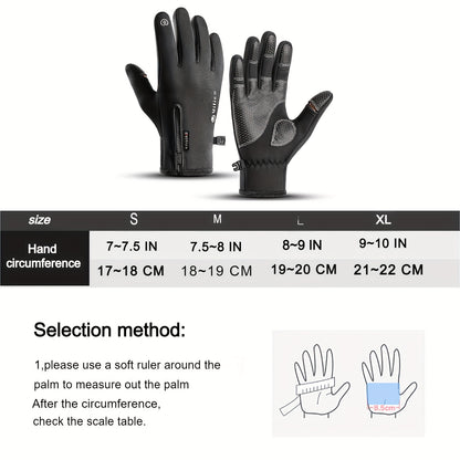 1 Pair of Autumn/Winter Fashion Men's Gloves - Windproof, Anti-Slip, Warm Cycling Sports Gloves, Suitable for Fishing, Driving, Skiing - Polyester Knit Fabric, Hand Wash, Halloween, Christmas Accessories, Best Holiday Gift